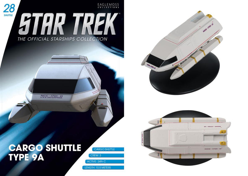 Cargo Shuttle Type 9A Shuttle Model Die Cast Shuttlecraft Ship (Eaglemoss / Star Trek), close-up detail