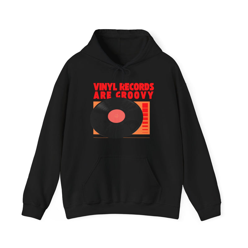 'Vinyl Records Are Groovy' Men's Hoodie, additional view