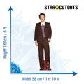 Harry Styles Height 183cm Lifesize Cardboard Cut Out With Mini, side angle