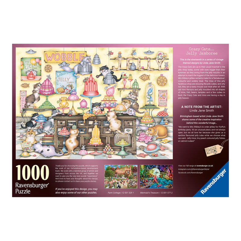 Crazy Cats: Jelly Jamboree 1000 Piece Jigsaw Puzzle
