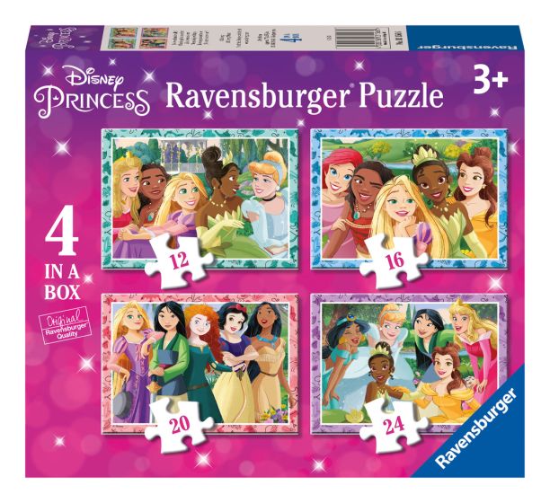 Disney Princess 4 in a Box Jigsaw Puzzle