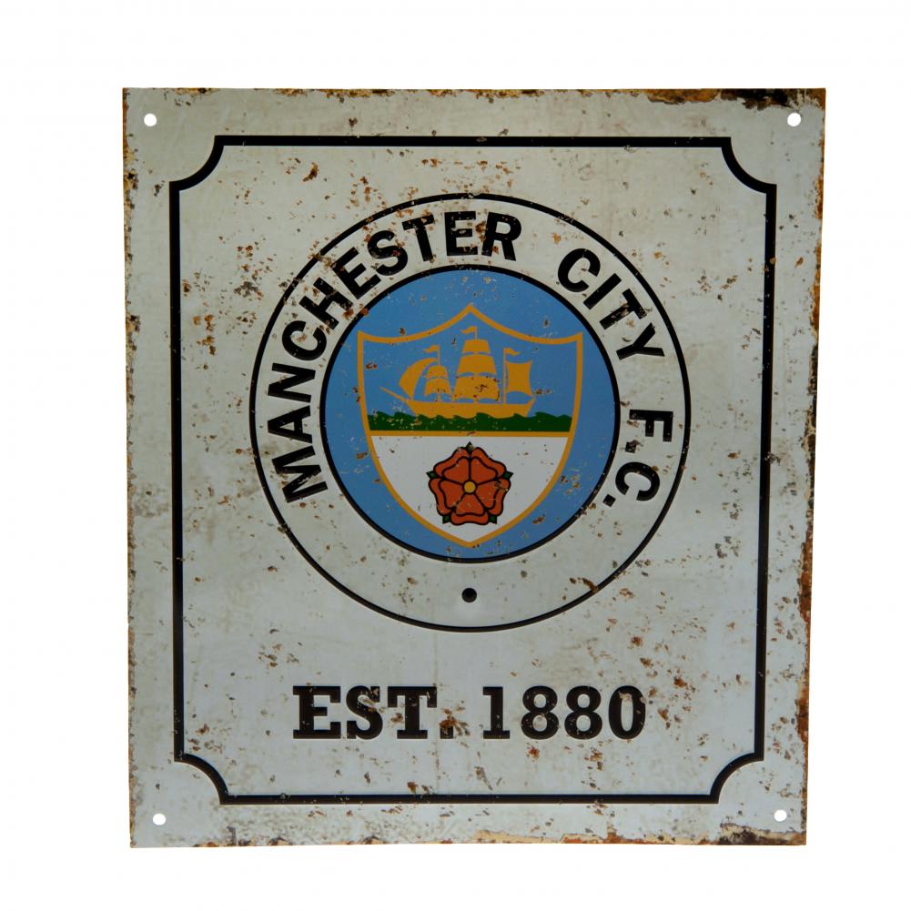 Manchester City FC Retro Logo Sign – Infinity Collectables