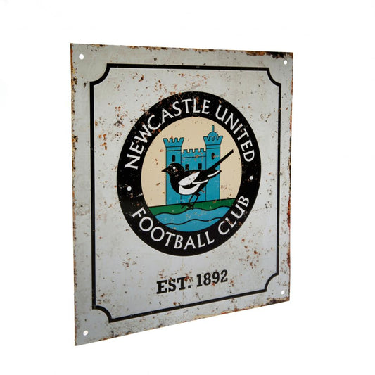 Newcastle United FC Retro Logo Sign, alternate view