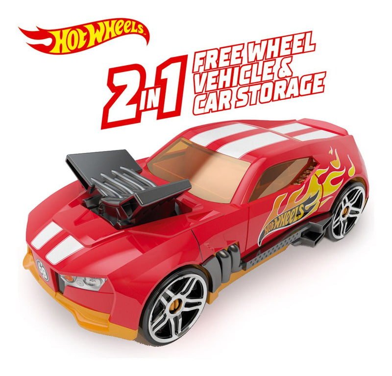 Hot Wheels 2 in 1 Race N Haul Storage Case Red - Image