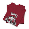 'Vinyl Ain't Dead' Skull Men's T-Shirt, close-up detail