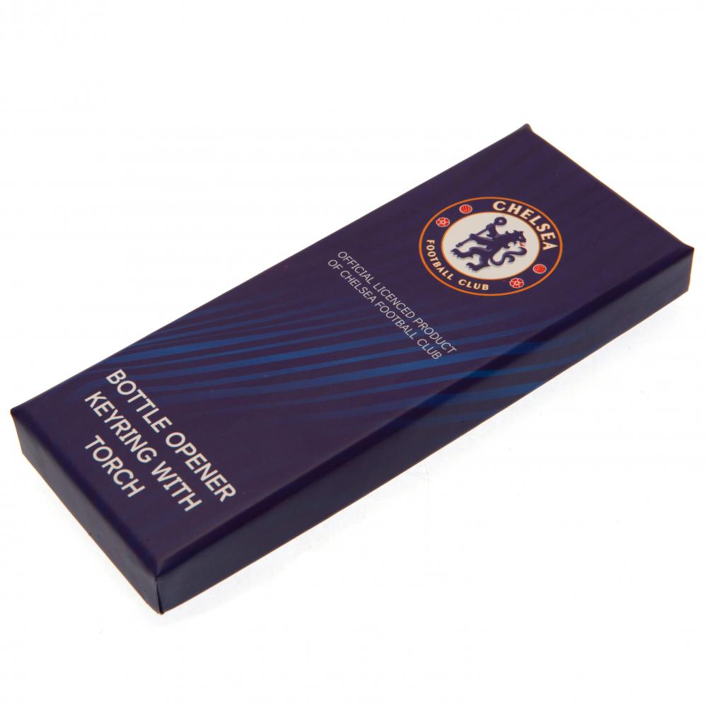 Chelsea FC Bottle Opener Key Ring With Torch