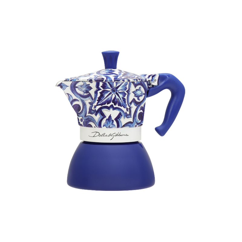 Bialetti X Dolce&Gabbana Blue Mediterranean Moka Induction collectible from Brew Italia
