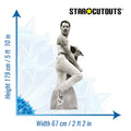 Freddie Mercury July 1985 Black and White (Live Aid) Height 179cm Lifesize Cardboard Cut Out With Mini, alternate view