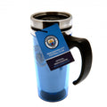 Manchester City FC Handled Travel Mug, side angle
