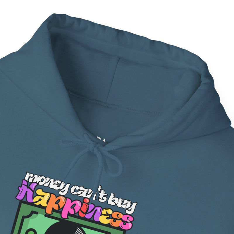 'Money Can't Buy Happiness, But It Can Buy Vinyl' Men's Hoodie, side angle