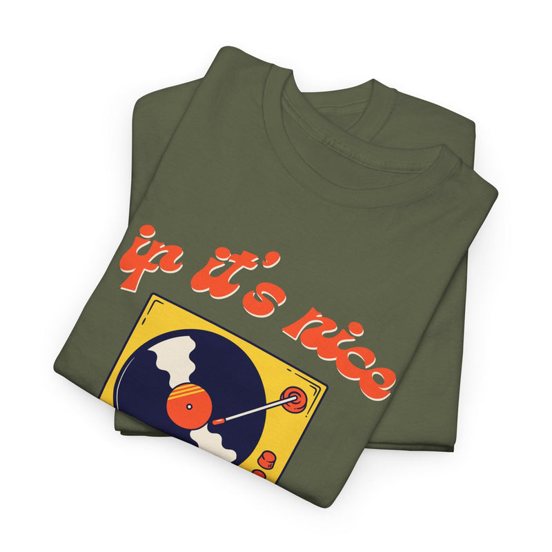 'If It’s Nice, Play It Twice' Vinyl T-Shirt, additional view