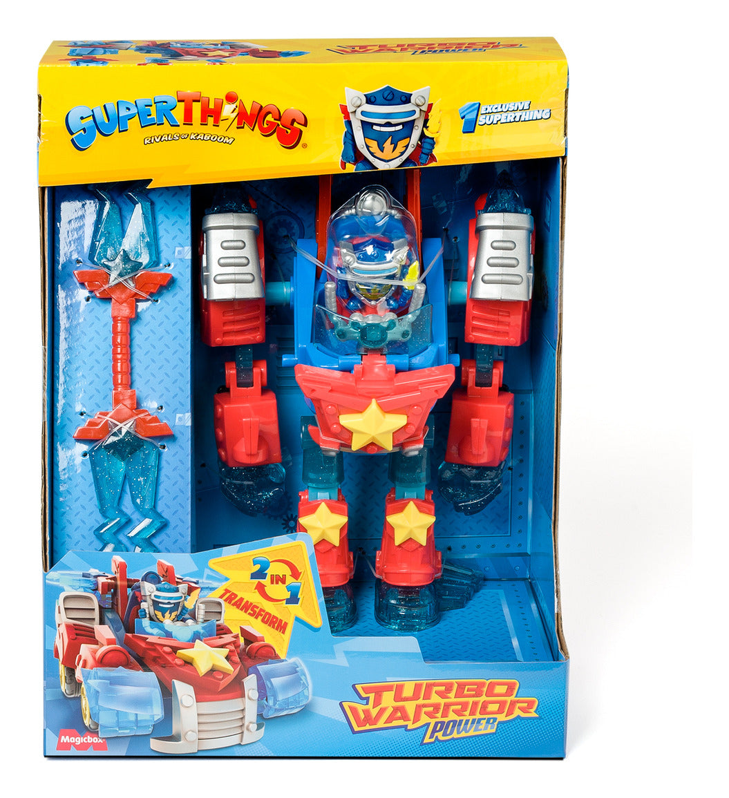 SuperThings Turbo Warrior Power Robot Car Transformation Figure with Accessories