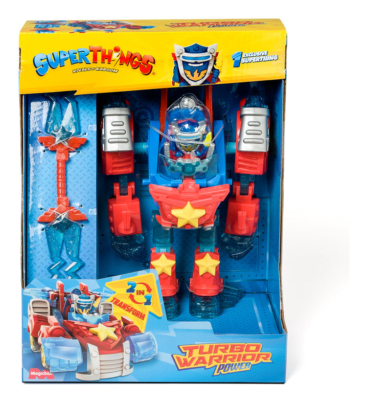 SuperThings Turbo Warrior Power Robot Car Transformation Figure with Accessories