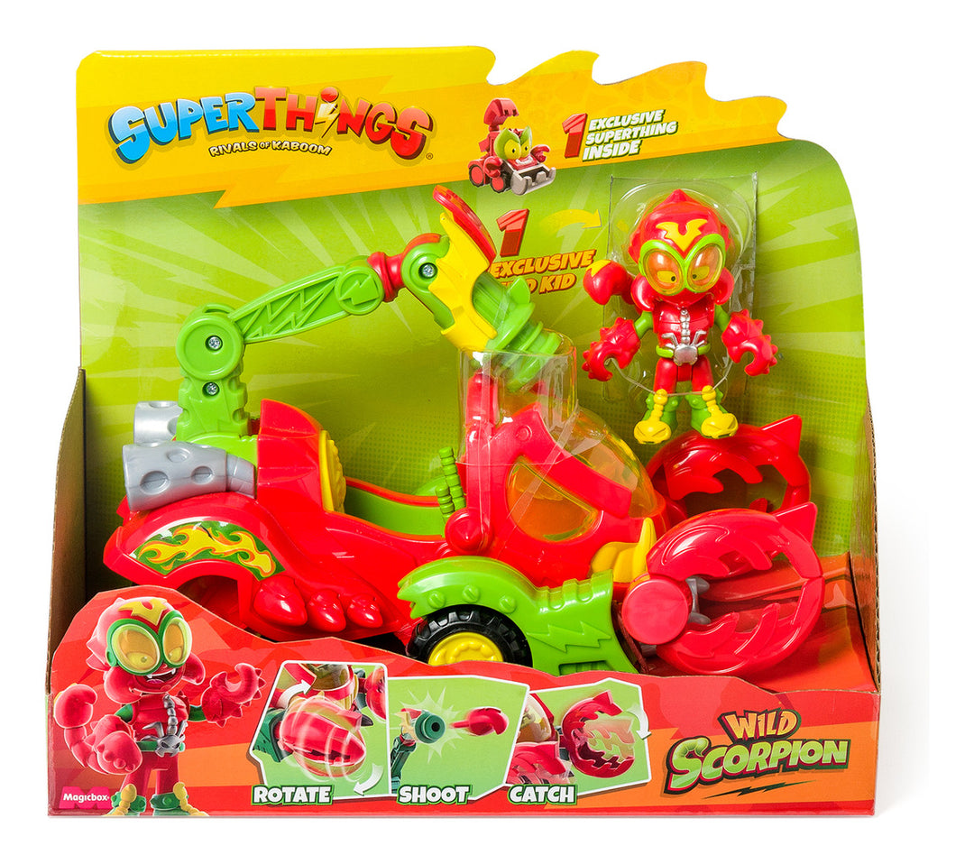 SuperThings Wild Scorpion Figure and Vehicles Playset with Accessories