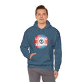 'Living at 33rpm' Men's Hoodie, in display