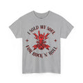'I Sold My Soul for Rock 'n' Roll' T-Shirt, size reference