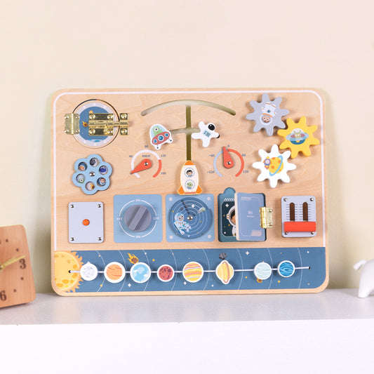Wooden Busy Board - Space