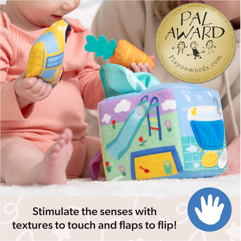 Ms Rachel Surprise Learning Box plush activity toy close up detail