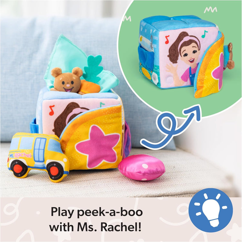 Ms Rachel Surprise Learning Box plush activity toy close up detail