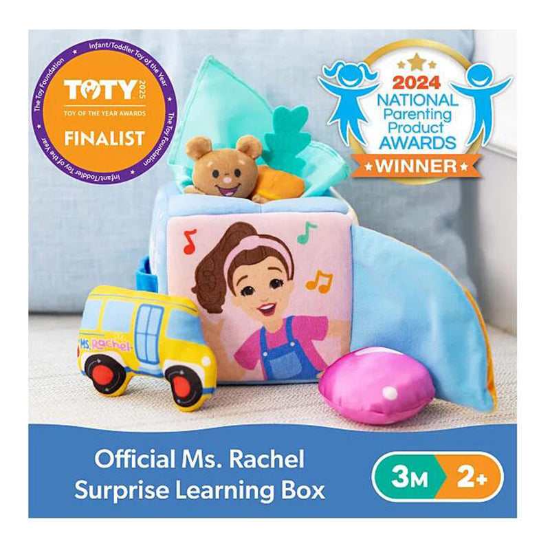 Ms Rachel Surprise Learning Box plush activity toy packaging view