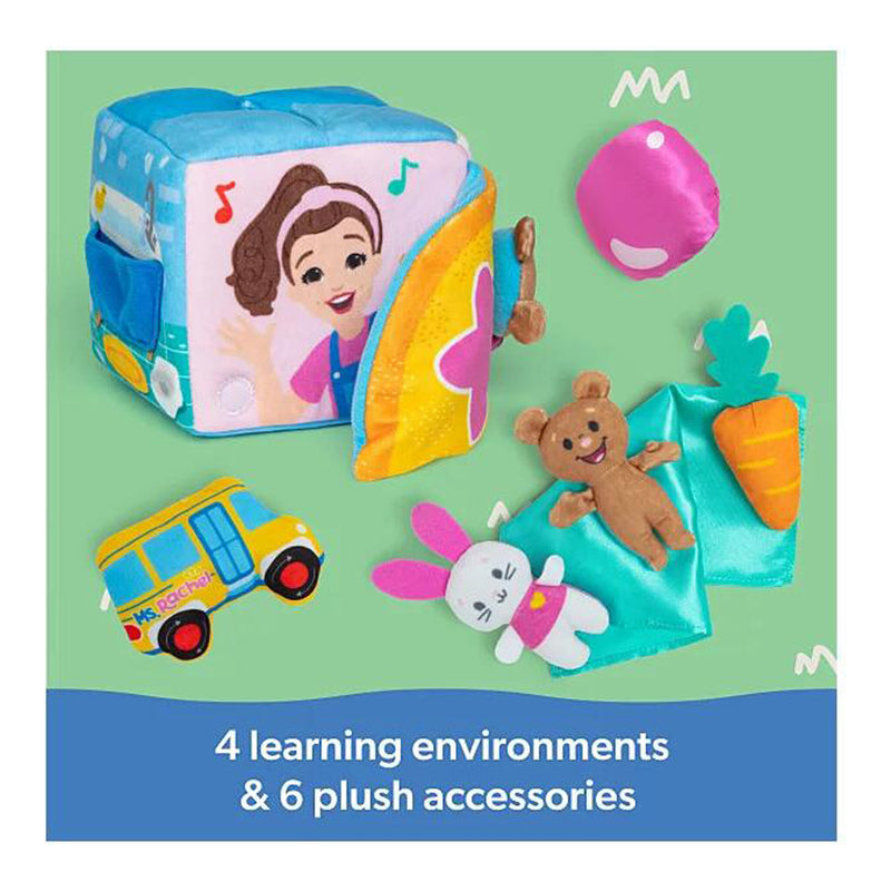 Ms Rachel Surprise Learning Box plush activity toy back view