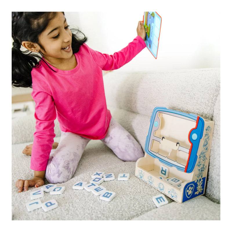 Melissa & Doug PAW Patrol See and Spell Pup Pad wooden spelling game packaging view