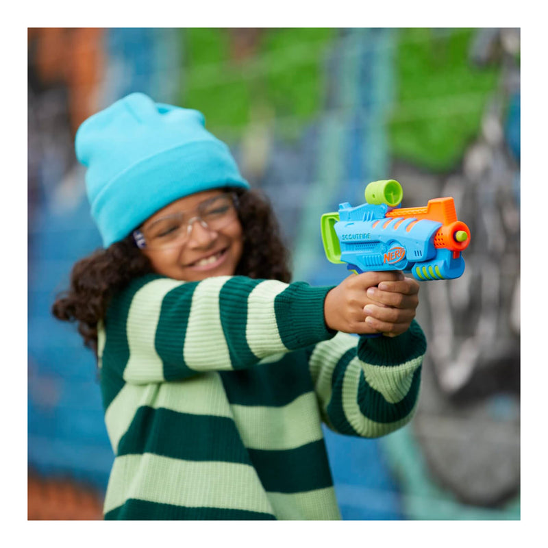 Nerf Elite Junior Ultimate Starter Set with 2 blasters, targets and darts close up detail
