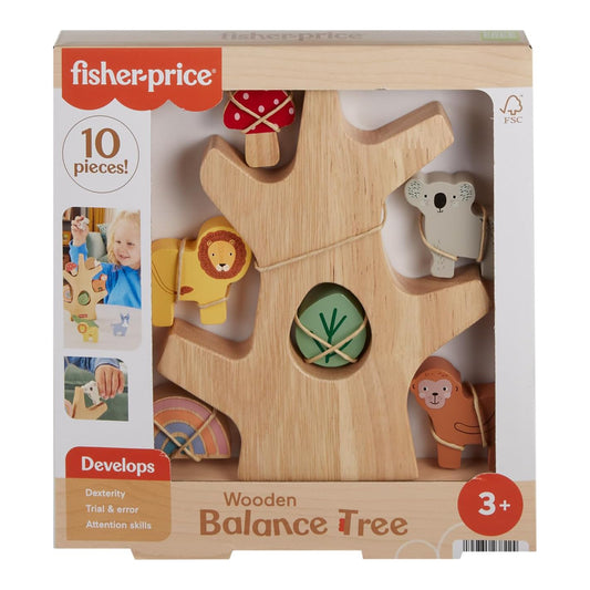 Fisher-Price wooden balance tree stacking toy