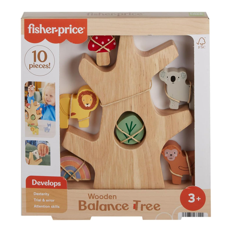 Fisher-Price wooden balance tree stacking toy