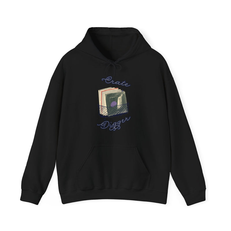 'Crate Digger' Men's Hoodie, rear view