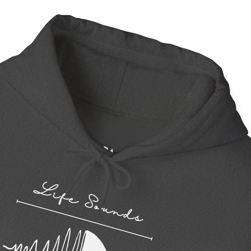 'Life Sounds Better on Vinyl' Men's Hoodie, side angle