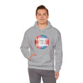 'Living at 33rpm' Men's Hoodie, rear view