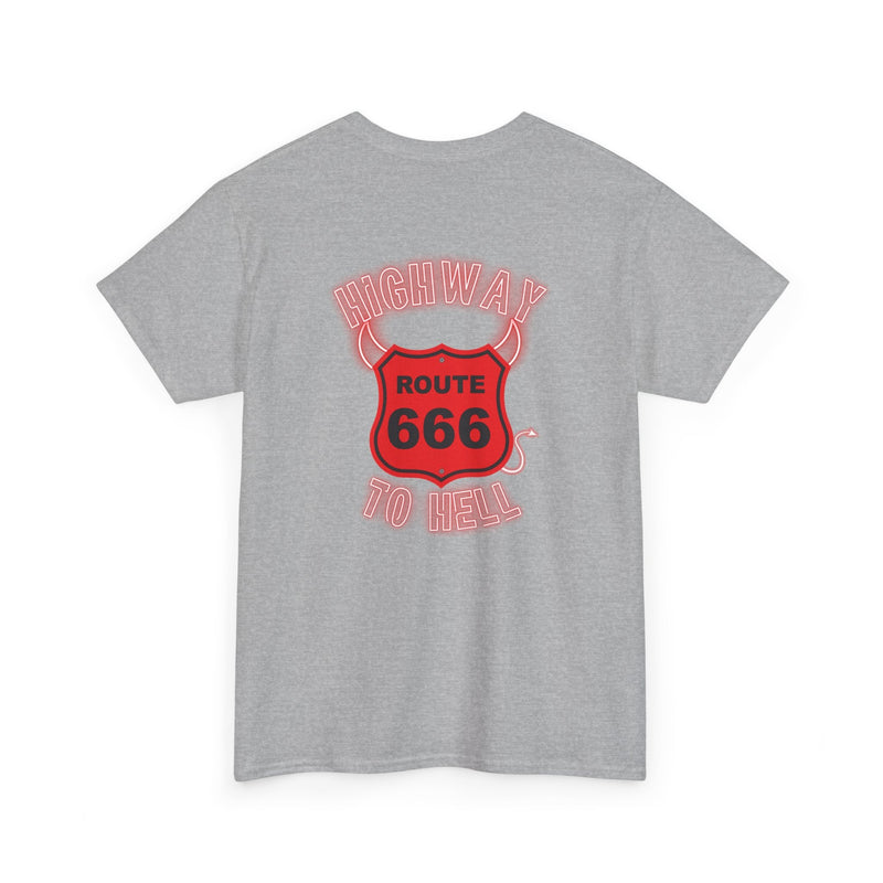 'Highway to Hell' Lyric T-Shirt, size reference