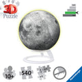 Glow in the Dark 3D Moon Puzzle Ball 72 Piece - Image