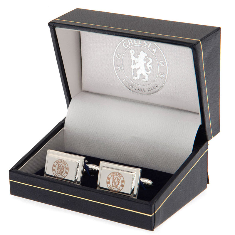 Chelsea FC Silver Plated Cufflinks, alternate view