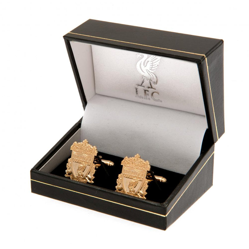 Liverpool FC Gold Plated Cufflinks, alternate view