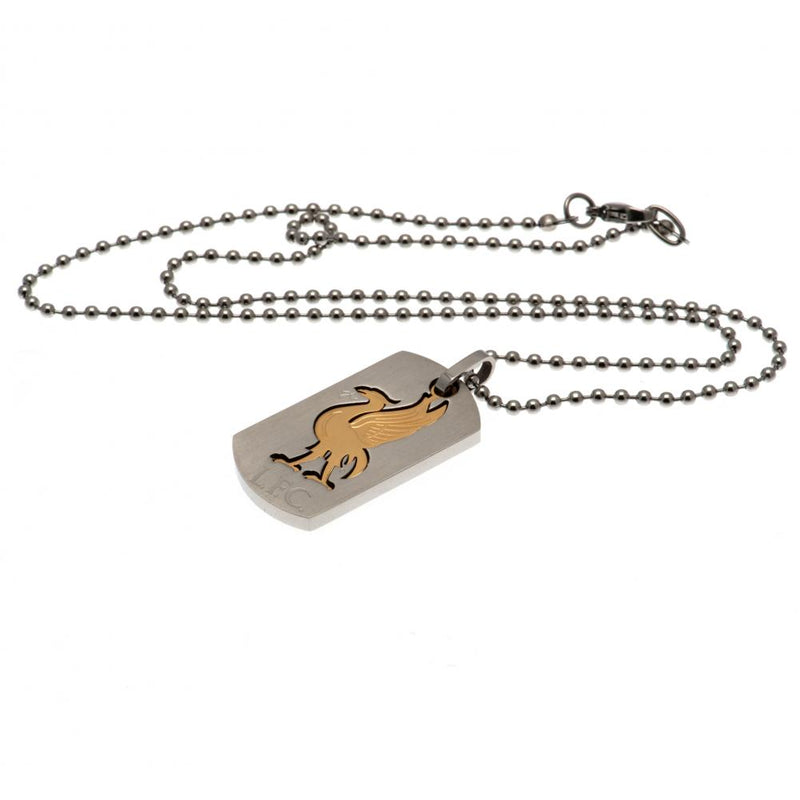 Liverpool FC Bi Colour Cut Out Dog Tag & Chain, alternate view
