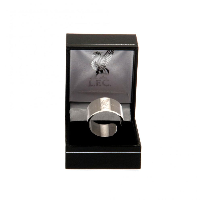 Liverpool FC Bangle Ring Large, close-up detail