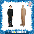Harry Black Suit Height 183cm Lifesize Cardboard Cut Out With Mini, side angle