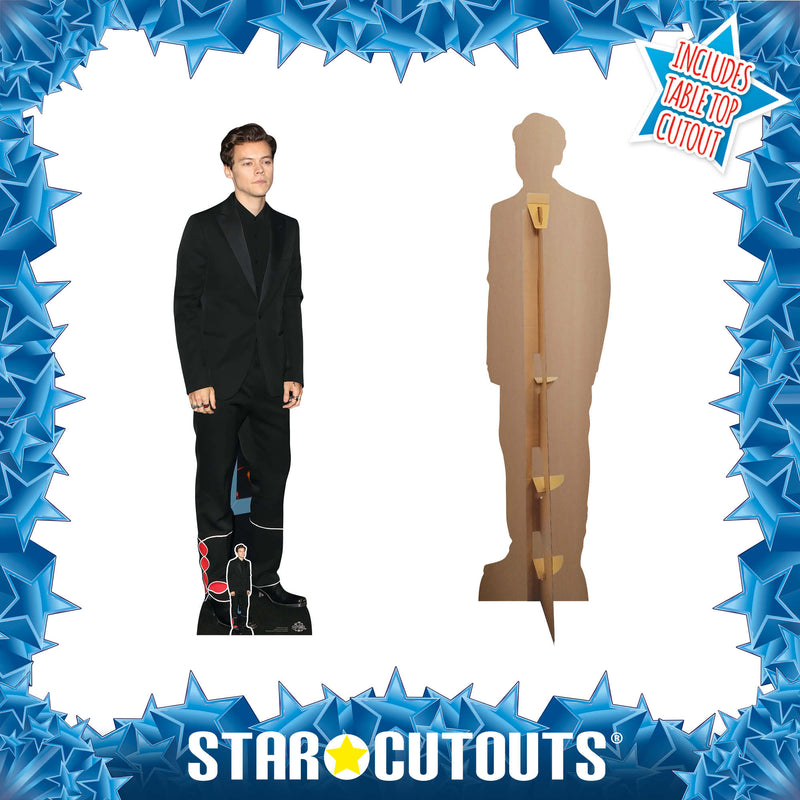 Harry Black Suit Height 183cm Lifesize Cardboard Cut Out With Mini, side angle
