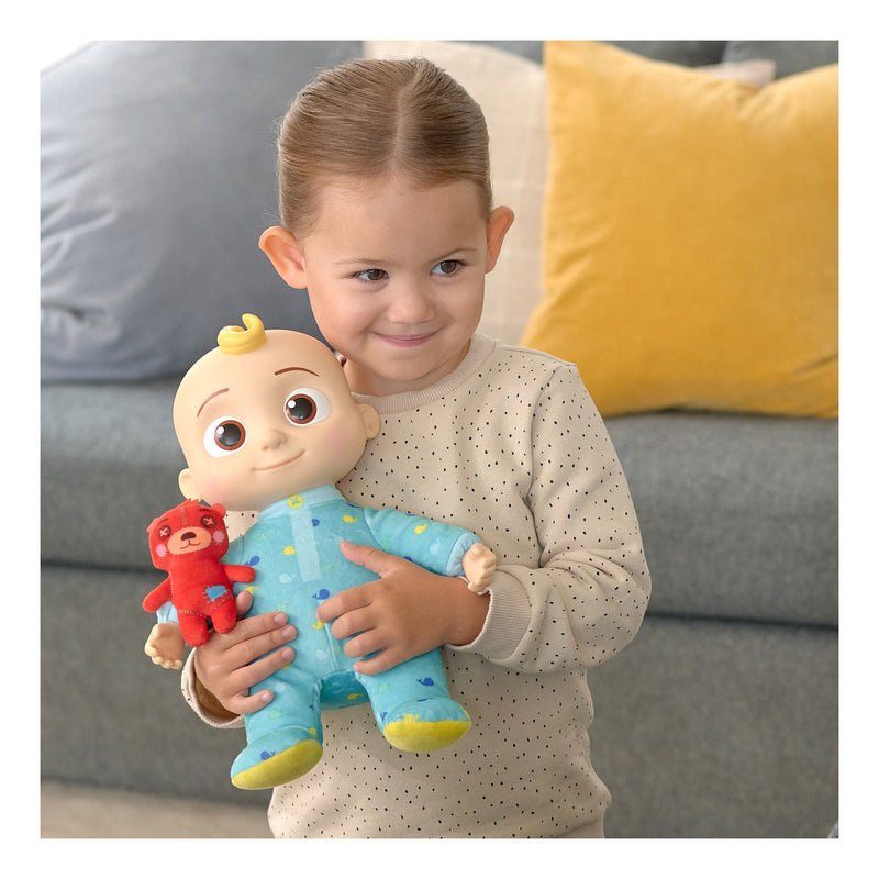 Cocomelon - Plush Musical Bedtime JJ Doll, rear view