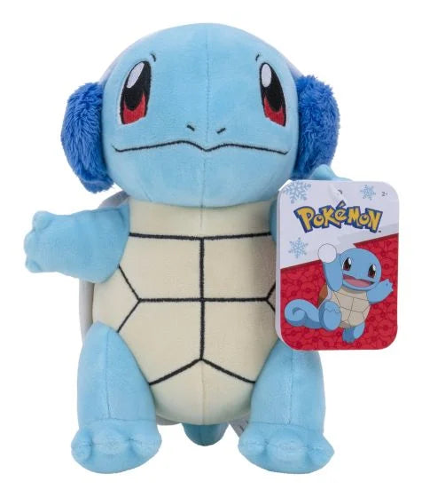 Pokemon 8" Seasonal Squirtle Plush With Ear Muffs