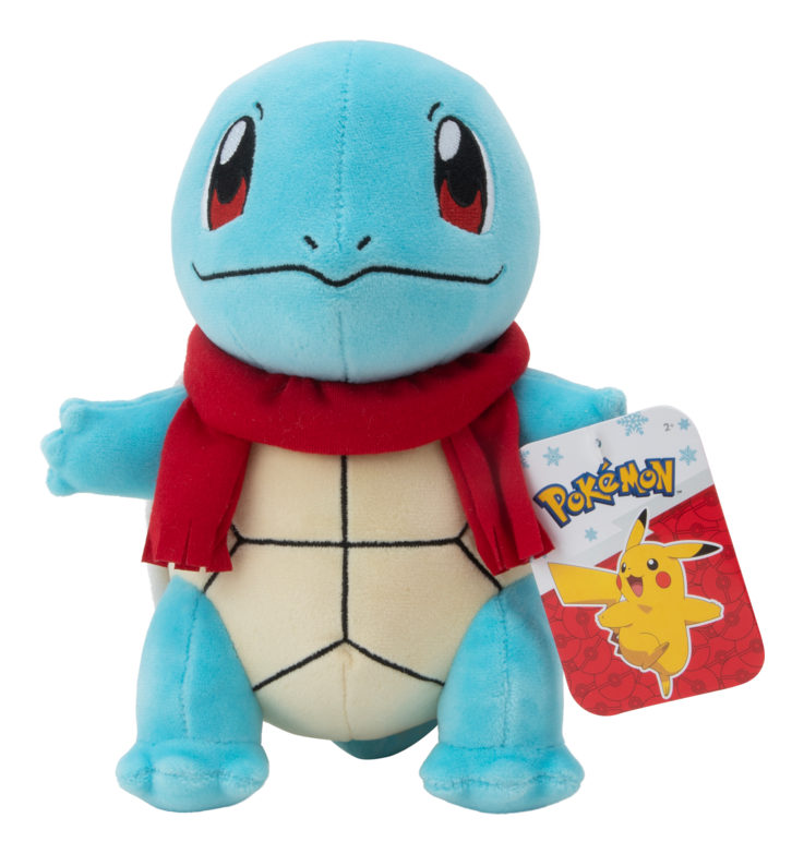 Pokemon Seasonal Plush Squirtle with Red Scarf 8 Inch