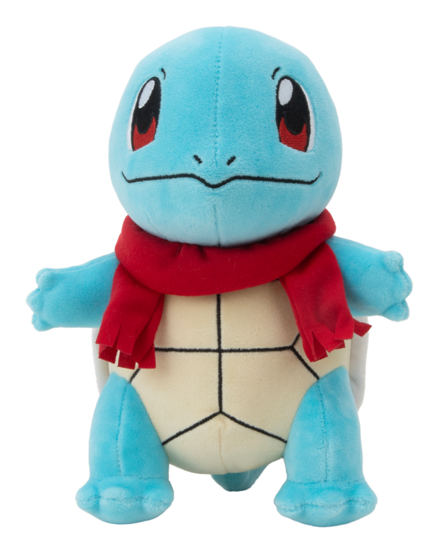 Pokemon Seasonal Plush Squirtle with Red Scarf 8 Inch