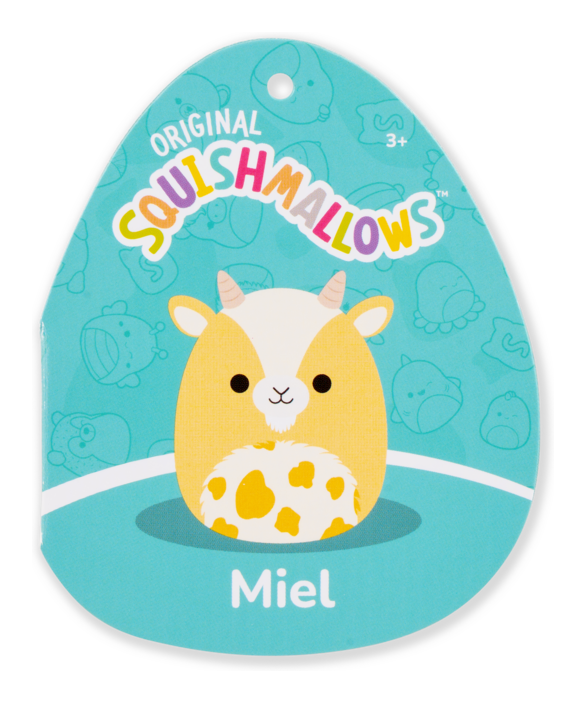 Squishmallows - 12in Miel the Yellow Goat, showing reverse