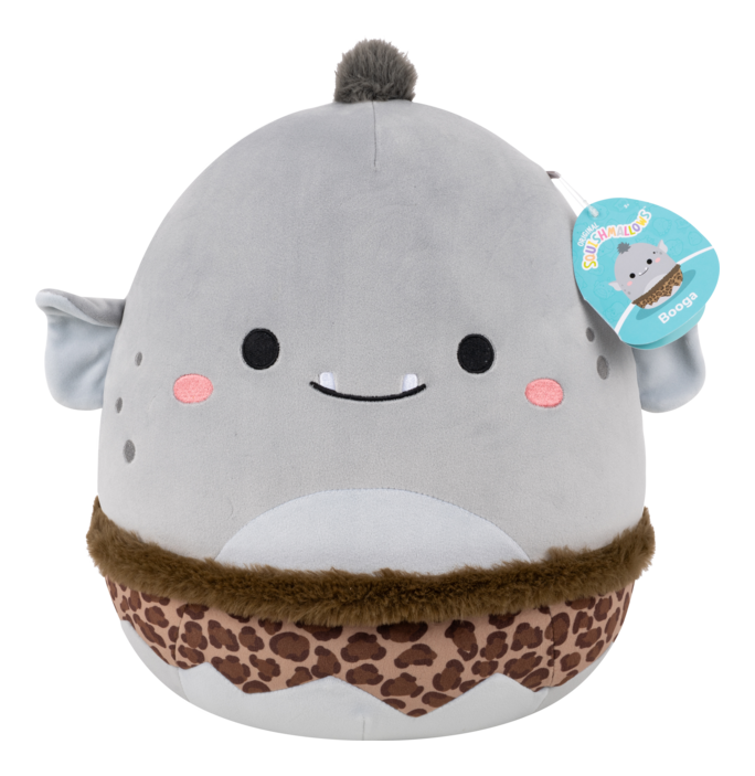 Squishmallows - 12in Booga the Grey Ogre collectible from Abgee