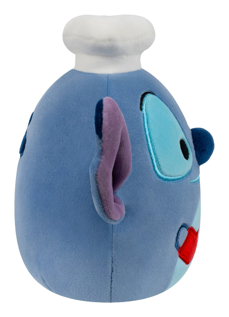 Squishmallows - 10in Disney Chef Stitch w/Cake, close-up detail