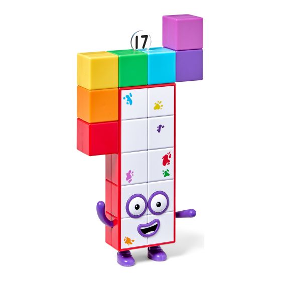 Numberblocks Friends Seventeen and Eighteen, front detail