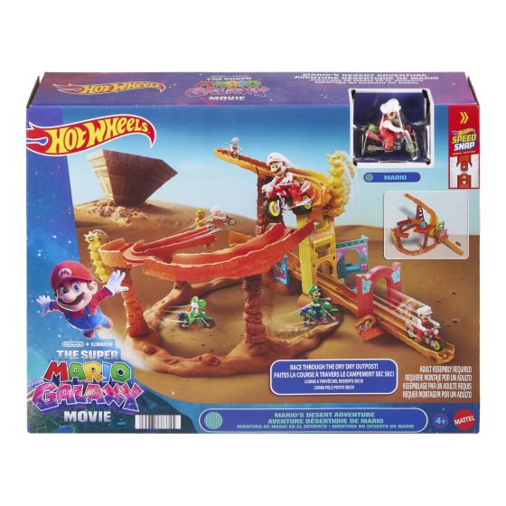 Hot Wheels Mario’s Desert Adventure Playset & Toy Motorcycle