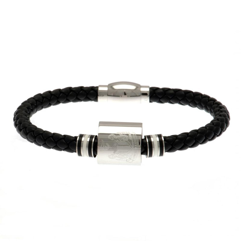 Newcastle United FC Colour Ring Leather Bracelet, alternate view